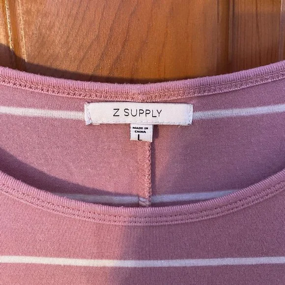 Pink and White Z Supply T-Shirt Dress - Picture 4 of 6